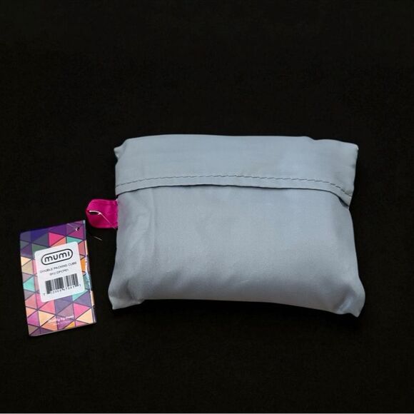 New with Tags Mumi Double Packing Tube Gray and Yellow Zipper Trim - Picture 3 of 6